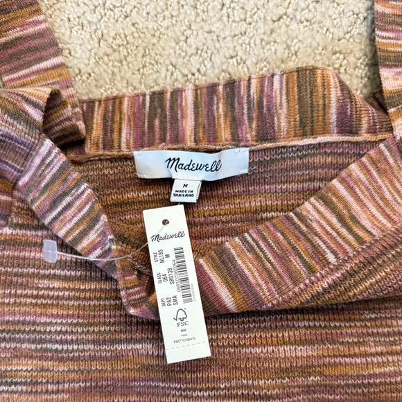NWT Madewell Space-Dyed Tie-Back Crop Sweater Tank size M - Picture 4 of 4